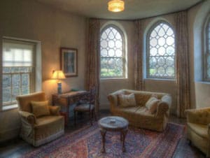 The sitting room in Batty Langley Lodge