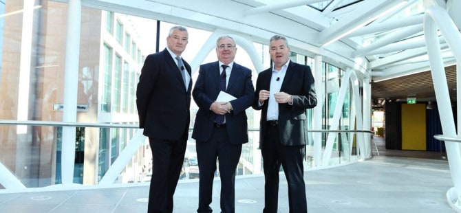 Richie Boucher, CEO at Bank of Ireland; Pat Rabbitte TD, Minister for Communications, Energy and Natural Resources; John Herlihy, head of Google in Ireland