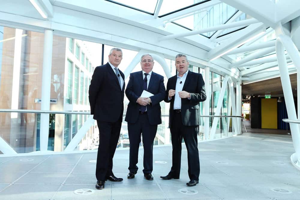 Richie Boucher, CEO at Bank of Ireland; Pat Rabbitte TD, Minister for Communications, Energy and Natural Resources; John Herlihy, head of Google in Ireland