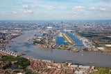 Ariel view of the Royal Docks