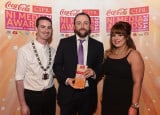 CIPR PRODUCTION JOURNALIST OF THE YEAR:  Niall McCracken, 'The Detail' with Chris Love ,CIPR NI chair and Ursula McMullan, Rekorderlig Cider.