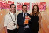 CIPR SUNDAY NEWSPAPER OF THE YEAR:  Martin Breen 'Sunday Life' with Chris Love, CIPR NI and Nicci Gregg, Coca Cola.