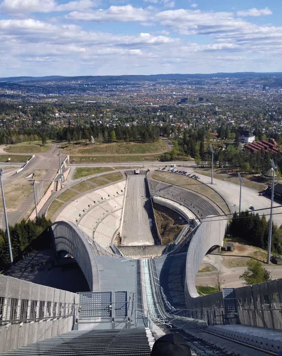 The view from the top of the Holmenkollen Ski Jump  © Anne Whelton