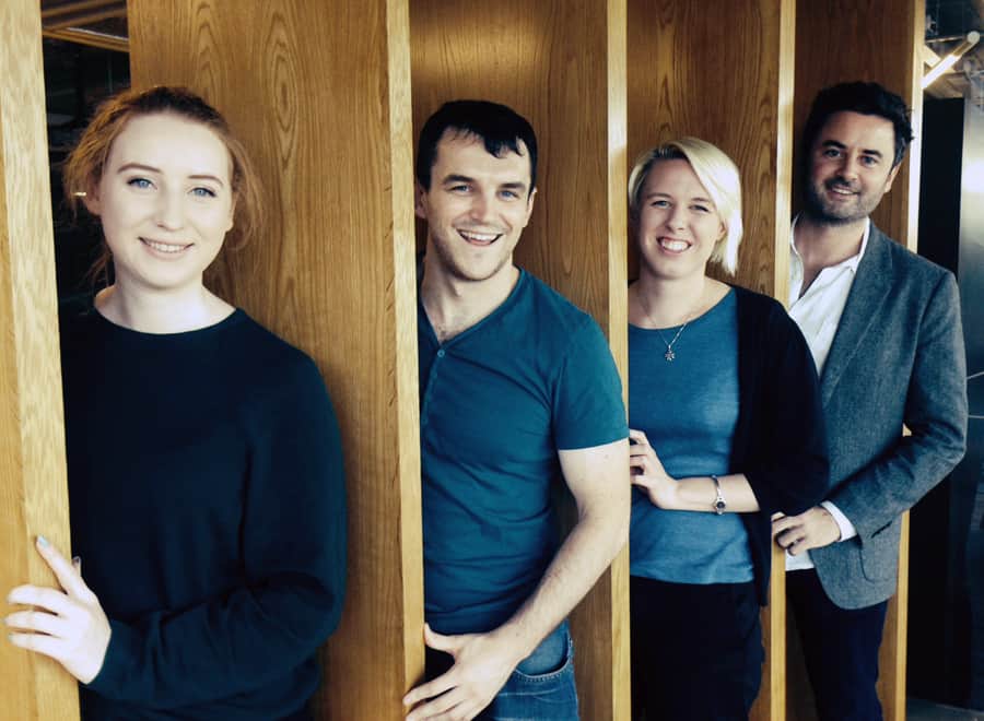 Rhona Togher, co-founder and CEO, Restored Hearing; Andrew Mullaney, co-founder and CTO, NewsWhip; Eimear O’Carroll, co-founder and CTO, Restored Hearing; Paul Quigley, co-founder and CEO, NewsWhip.