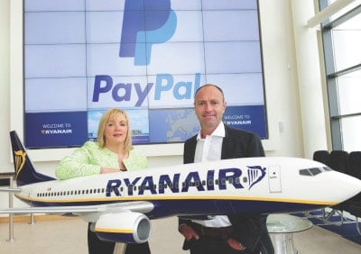Ryanair and PayPal team up