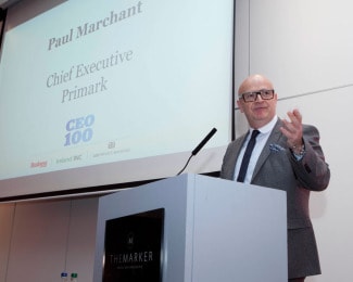 Paul Marchant, CEO Primark speaking at the CEO 100 event