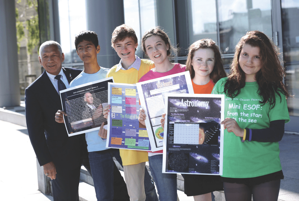 Matheson welcomed NASA’s Charles Bolden (left) as part of the Dublin City of Science Festival 2012