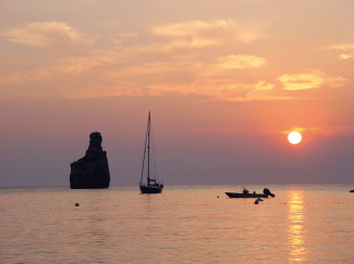 Sunset at Benirraas beach, Ibiza