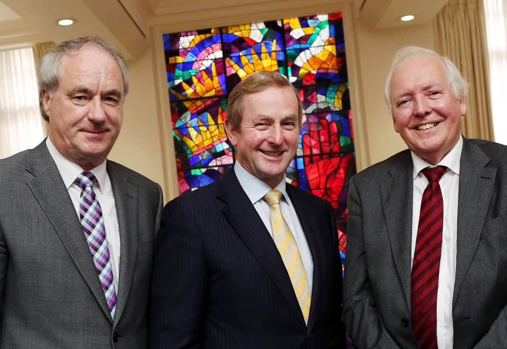 Officially launching the Centre for Competitiveness (Ireland) in Government Buildings, are executive drrector Tony Lenehan, An Taoiseach Enda Kenny and Centre for Competitiveness Belfast, chief executive, Bob Barbour.