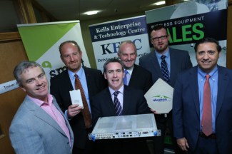 Gerry Moan, SmartInvest; Jeremy Whyte, SWG Inc; Minister Damien English TD; Michael McLoughlin, Connect Ireland; Mike Hoprich, MDS Global Technology; Jim Luciano, SWG Inc.
