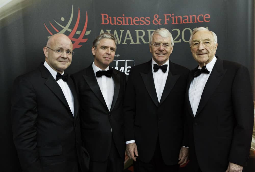 Shaun Murphy, KPMG; Ian Hyland, Business & Finance, Sir John Major; Martin Naughton, Glen Dimplex