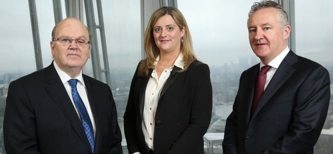 Pictured at The Shard are: Minister for Finance, Michael Noonan TD; Eavan Saunders, corporate partner at William Fry; and Bryan Bourke, managing partner at William Fry