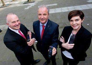 Michael McLoughlin, CEO, ConnectIreland; Emer Cusack, project manager, Growth Markets team, IDA Ireland; and Paul Evans, corporate executive VP, SMK Corporation.