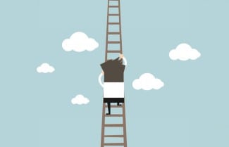 ladder to success climb