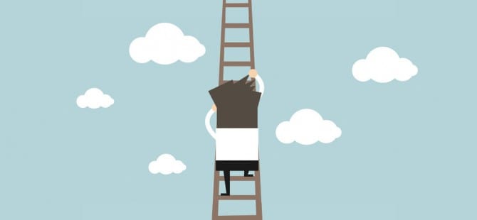 ladder to success climb