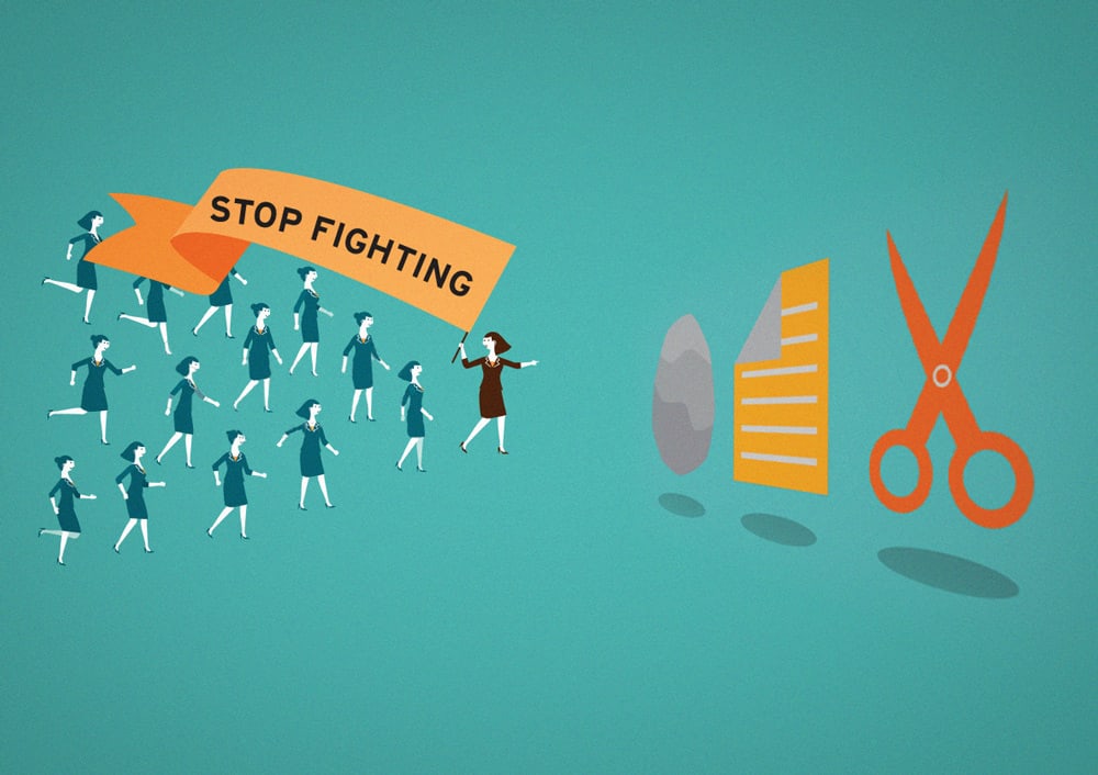 stop fighting paper scissors rock gender equality