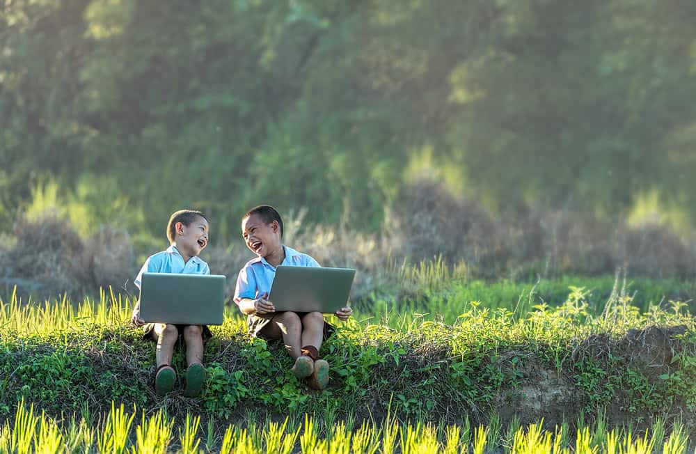 children laptops business happy success