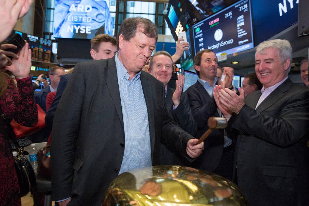 Paul Coulson Ardagh opening bell NYSE