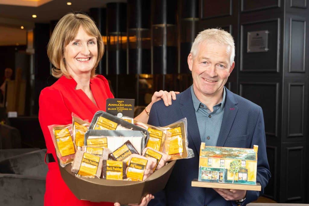 Pictured ahead of the 2019 National Enterprise Awards are finalists Elaine and Thomas Ashe from Annascaul Black Pudding Co., who are representing Local Enterprise Office Kerry on May 29th in Dublin’s Mansion House. The gala event is organised by the Local Enterprise Offices every year to celebrate the achievement of Ireland’s micro-enterprises. Finalists representing all 31 Local Enterprise Offices in local authorities will be competing for a share of the €40,000 prize fund and the special guest on May 29th is the Minister for Trade, Employment, Business, EU Digital Single Market and Data Protection, Pat Breen T.D. The winners of the National Enterprise Awards, since their inception in 1998, now have an annual turnover in excess of €131million and employ almost 850 staff (www.localenterprise.ie). Photo Martina Regan