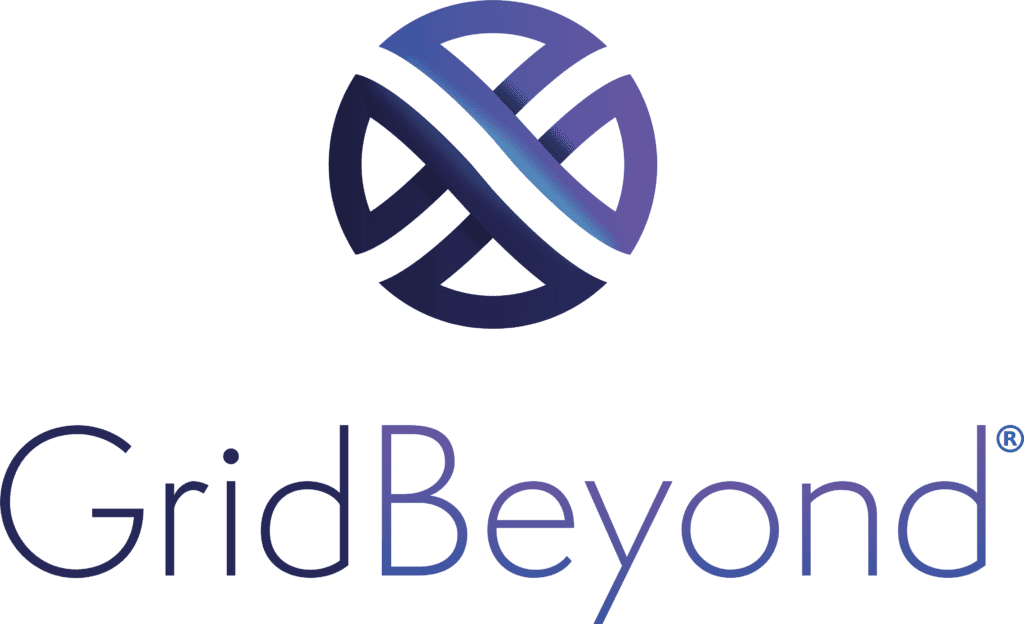 Aphotograph of GridBeyond logo, a circle splited in 4 which represents the AI-powered platform which can transform your energy into opportunity and help businesses reduce costs