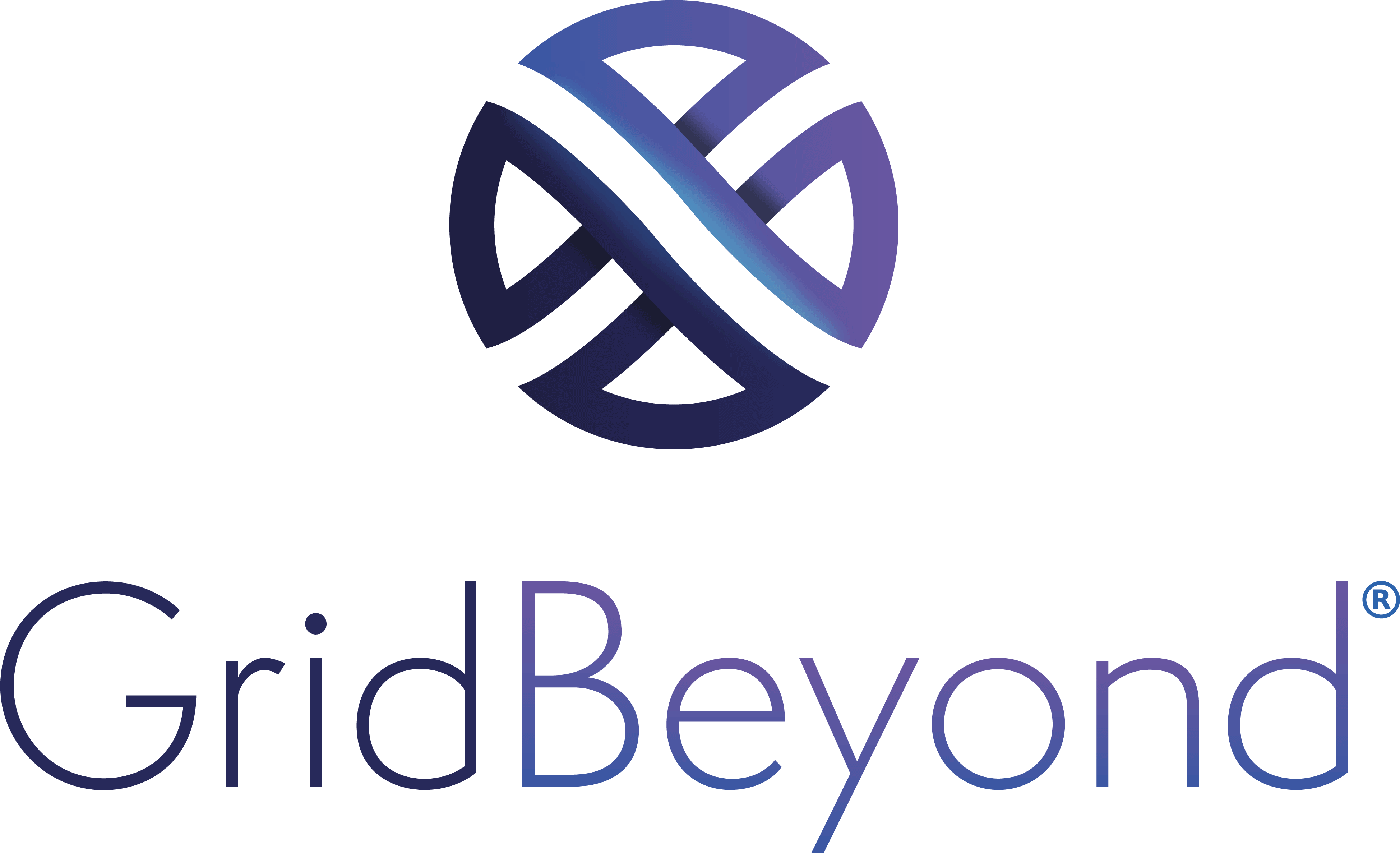 Aphotograph of GridBeyond logo, a circle splited in 4 which represents the AI-powered platform which can transform your energy into opportunity and help businesses reduce costs
